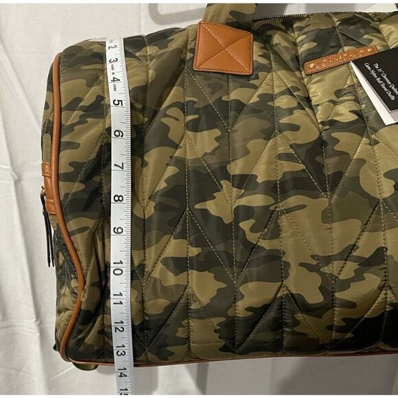 JOAN & DAVID 21” Chevron Quilted Camo Nylon Roll Travel Duffle Bag NWT $205 - Picture 5 of 7